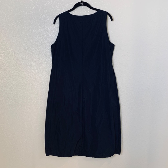 Sun Kim Dress XS Navy Blue Parachute Bubble Hem Lagenlook Artsy Modest - Picture 9 of 11